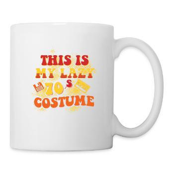Dies ist meine faule 70S Kostüm Retro Halloween Party - Tasse - Weiß - Rechts
