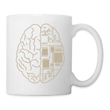 Brain Cyborg Artificial Intelligence Future - Mug - white - Right