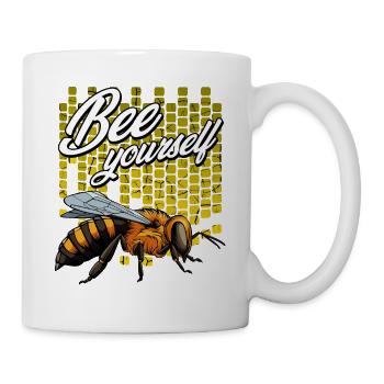 Bee Yourself honey bee pun game insect gift - Mug - white - Right