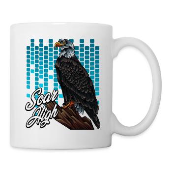 Modern Weißkopfseeadler Trendy Greifvogel Geschenk - Tasse - Weiß - Rechts