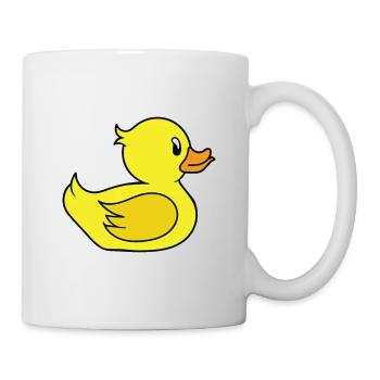 Doux canard jaune - Un petit canard mignon - Mug blanc - blanc - Droite