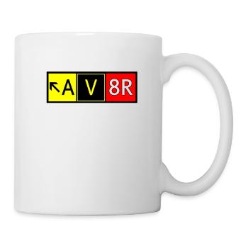 (Aéroport) (voie de circulation) (pilote de l'enseigne) - Mug blanc - blanc - Droite