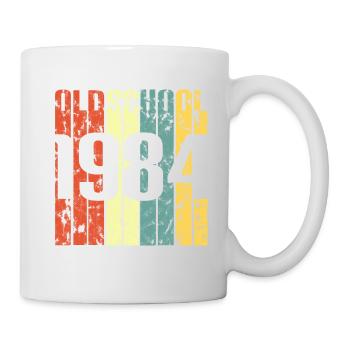 Cadeau d'anniversaire d'année née · 1984 - Mug blanc - blanc - Droite