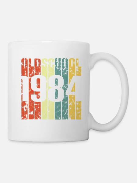 Cadeau d'anniversaire d'année née · 1984 - Mug blanc - blanc