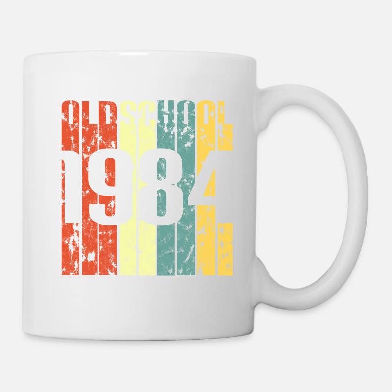 Cadeau d'anniversaire d'année née · 1984 - Mug blanc - blanc