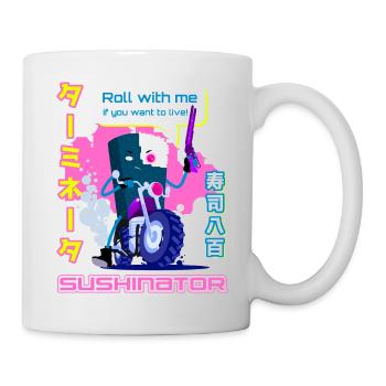 The Sushinator is back! - Tasse - Weiß - Rechts