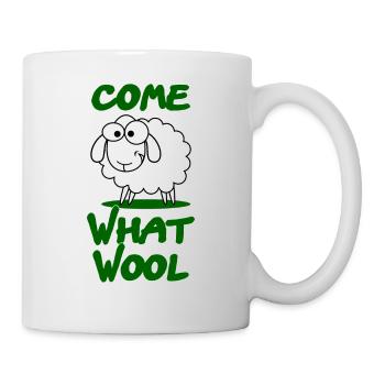 Come What Wool Schaaf Witziges Design Geschenk - Tasse - Weiß - Rechts