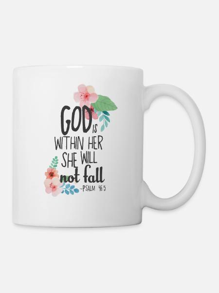 Bibel inspirierend zitiert Gott in ihrem Fall nicht - Tasse - Weiß