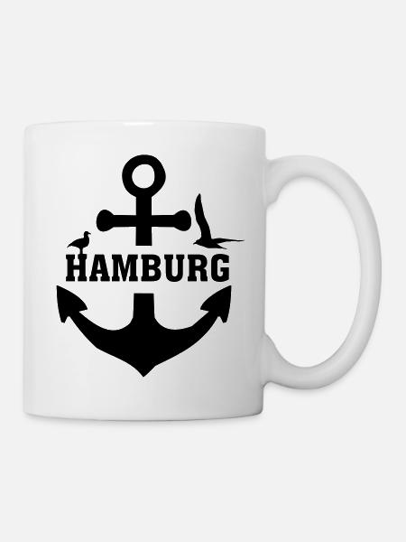 Hamburg-Anker - Tasse - Weiß