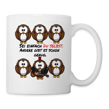 Chouette drôle - Sois toi-même - Cadeau - Mug blanc - blanc - Droite