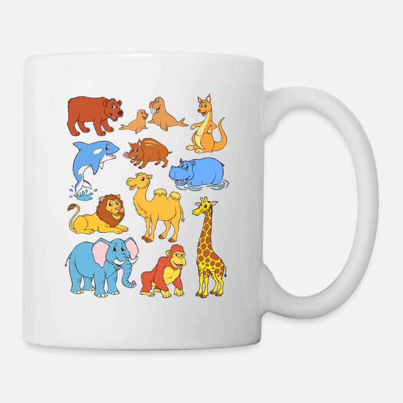 Wilde Tiere - Tasse - Weiß