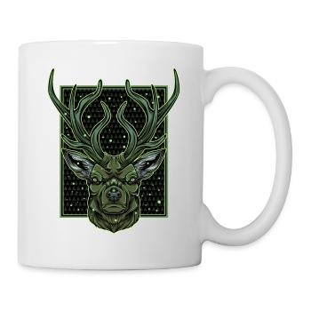 Hirschgeweih - Tasse - Weiß - Rechts