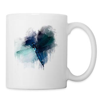 chemise cadeau libellule - Mug blanc - blanc - Droite
