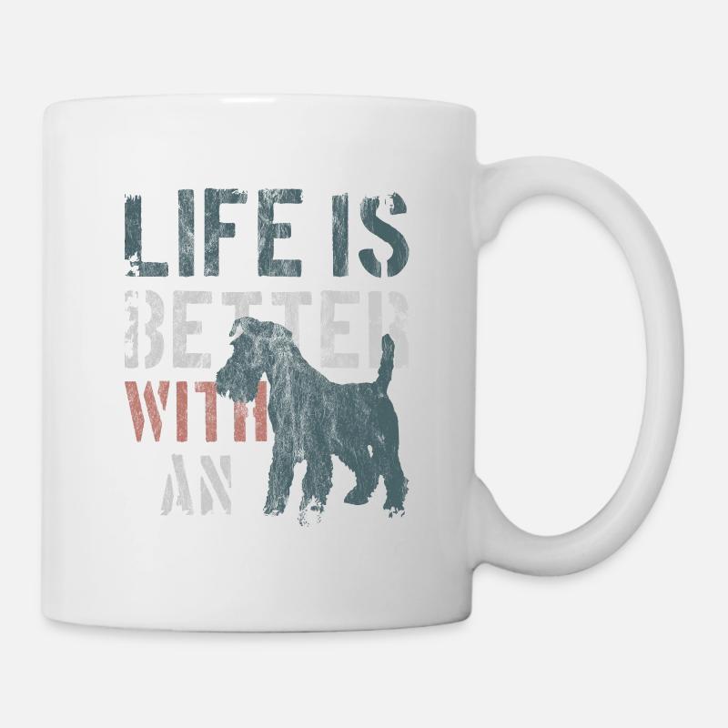 Bingley Fox Airedale Terrier Besitzer Geschenk - Tasse - Weiß