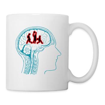 Le tennis dans la tête cadeau de chemise pour les joueurs de tennis - Mug blanc - blanc - Droite