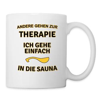 Sauna saunas cadeau de thérapie (0284) - Mug blanc - blanc - Droite