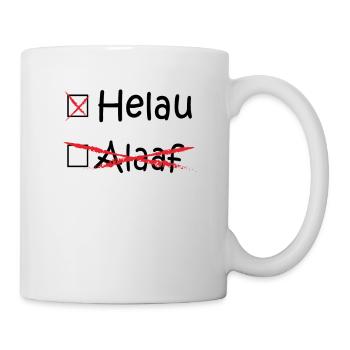 Helau, Alaaf, Dusseldorf, Cologne, Carnival (black) - Mug - white - Right