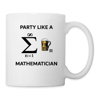 Math beer science t-shirt nerd gift idea - Mug - white - Right