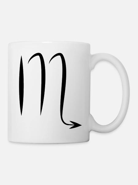 Sternzeichen Skorpion Astrologie - Tasse - Weiß