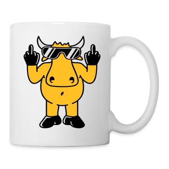 Fuck Off Bull - Tasse - Weiß - Rechts