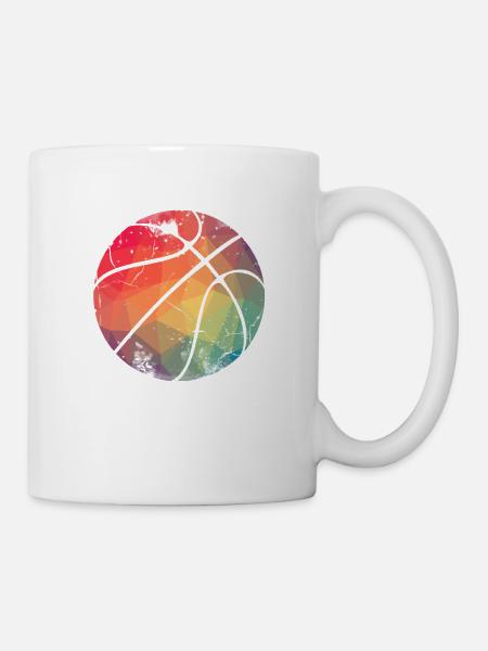 Ballon de basketball basketball cadeau - Mug blanc - blanc