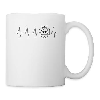 Heartbeat RPG Dice RPG noir - Mug blanc - blanc - Droite