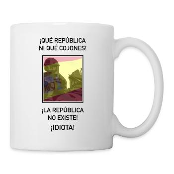 Mosso - La république n'existe pas, idiot (noir) - Mug blanc - blanc - Droite