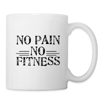 no pain no fitness - Mug - white - Right