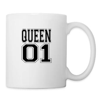 Queen 01 Königin König Paar Geschenk verliebt lieb - Tasse - Weiß - Rechts