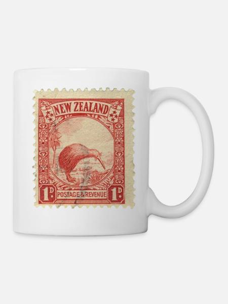 Kiwi stamp - Mug blanc - blanc