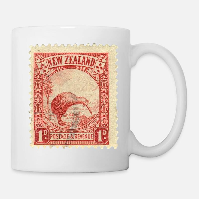 Kiwi stamp - Mug blanc - blanc