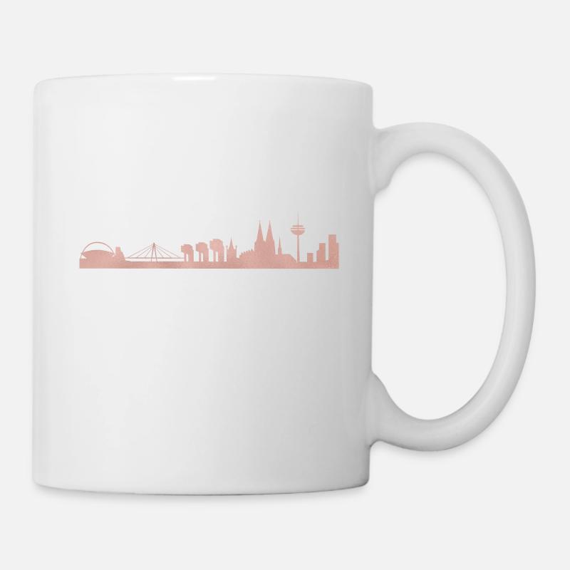 Cologne skyline cathedral city Krahnhäuser gift - Mug - white