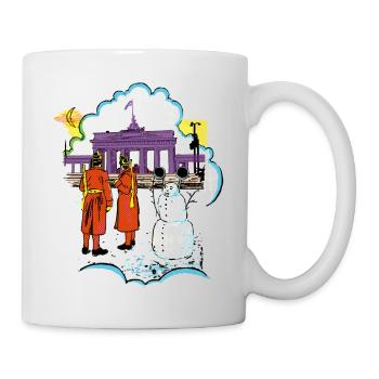 Bonhomme de neige de la porte de Brandebourg Berlin RDA - Mug blanc - blanc - Droite