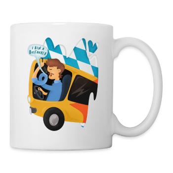 Busfahrer Bayern Schulbus Omnibus Geschenk - Tasse - Weiß - Rechts