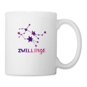 zwillinge Zwilling - Tasse - Weiß - Rechts