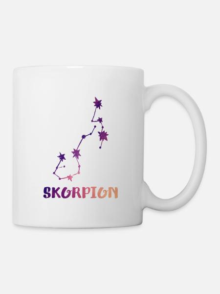 skorpion Sternbild - Tasse - Weiß