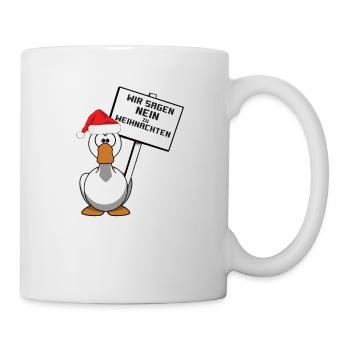 Nous disons non pour Noël - Tshirt rigolo - Mug blanc - blanc - Droite