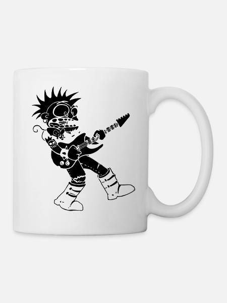 punk musique fun - Mug blanc - blanc