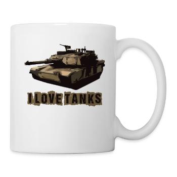 I Love Tanks Tank T-shirt - Mug blanc - blanc - Droite