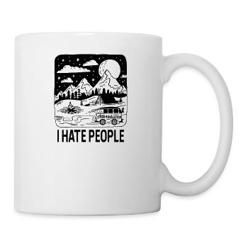 I hate people i hate people camping gift - Mug - white - Right