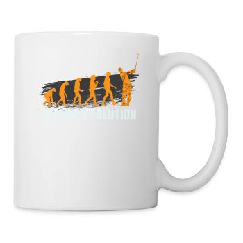GOLFING EVOLUTION Golfer Golf Motiv - Tasse - Weiß - Rechts