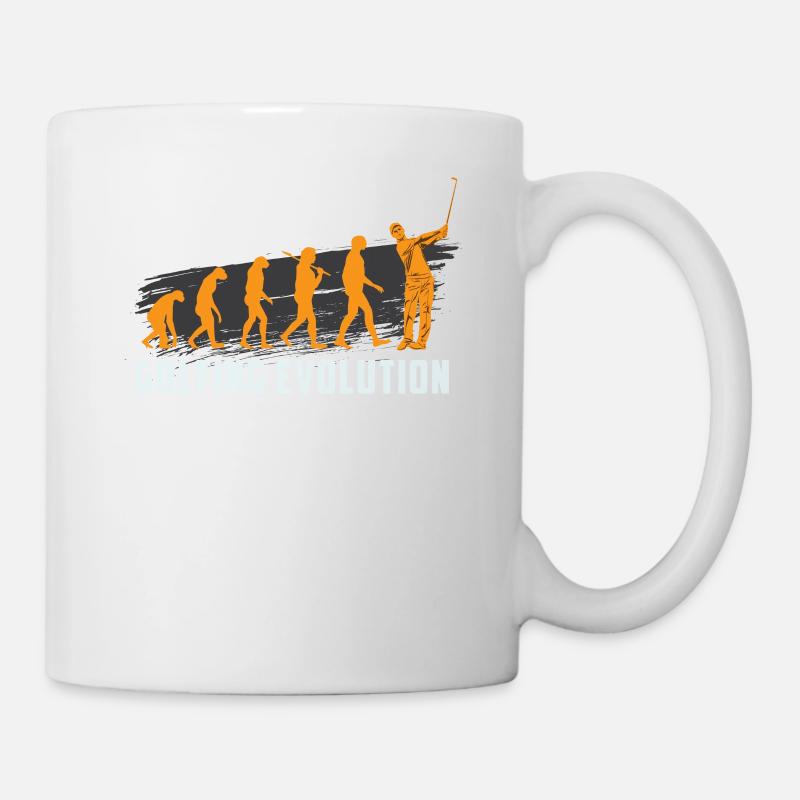 GOLFING EVOLUTION Golfer Golf Motiv - Tasse - Weiß