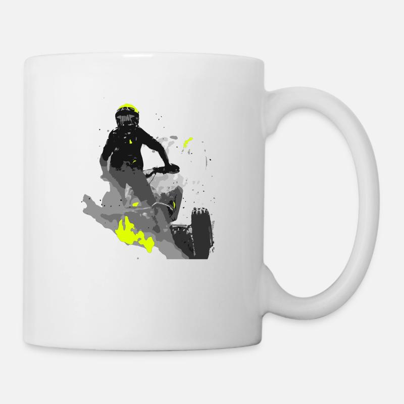 Quad abstrakt - Tasse - Weiß