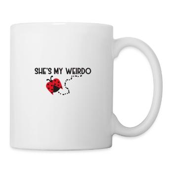 She is my crazy - love relationship saying - Mug - white - Right