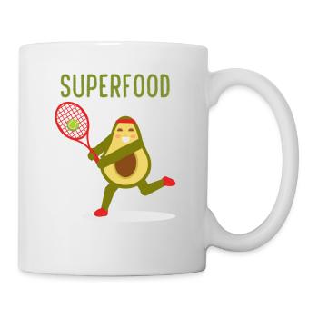 Avocado Superfood Lustig Tennis Ball Sport Fit - Tasse - Weiß - Rechts