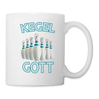 Kegel Shirt · Gott · Bowlen Geschenk - Tasse - Weiß - Rechts