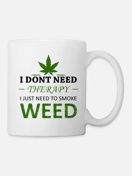 Weed Therapy - Tasse - Weiß