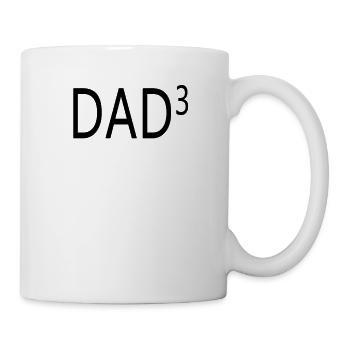DAD³ black Tshirt Best DAD with 3 kids - Papa - Mug - white - Right