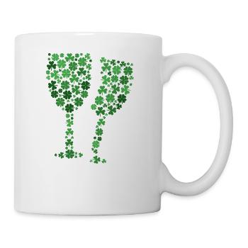 Two glasses celebration filled with different - Mug - white - Right