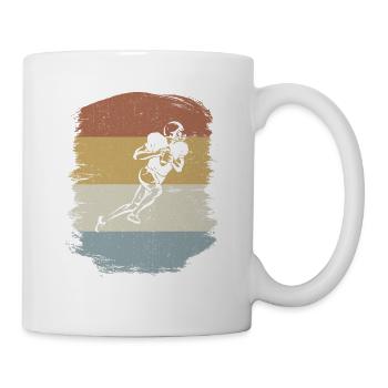 American Football Retro Vintage Rugby Gift - Mug - white - Right